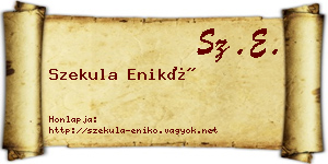 Szekula Enikő névjegykártya